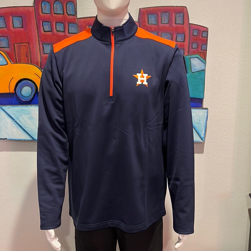Men's Houston Astros Fanatics Branded Navy  Quarter-Zip Jacket (New)